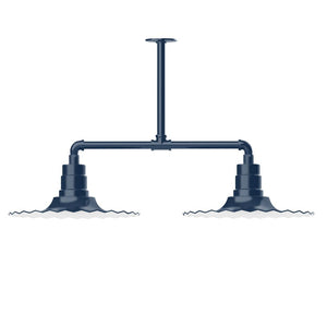 Montclair Light Works - MSD159-50-G05 - Two Light Pendant - Radial - Navy