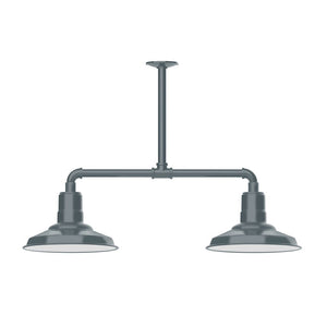 Montclair Light Works - MSD182-40-G06 - Two Light Pendant - Warehouse - Slate Gray