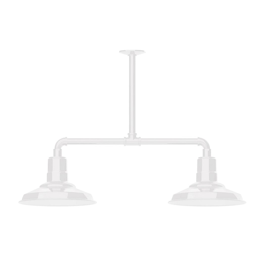 Montclair Light Works - MSD182-44-G05 - Two Light Pendant - Warehouse - White