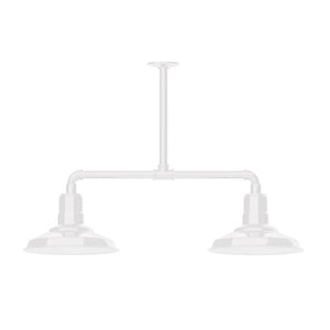 Montclair Light Works - MSD182-44-G05 - Two Light Pendant - Warehouse - White