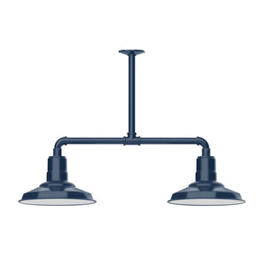 Montclair Light Works - MSD182-50-G06 - Two Light Pendant - Warehouse - Navy