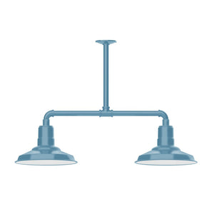 Montclair Light Works - MSD182-54-G05 - Two Light Pendant - Warehouse - Light Blue