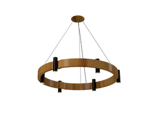 Accord Lighting - 1497.12 - 12 Light Pendant - Flow - Teak