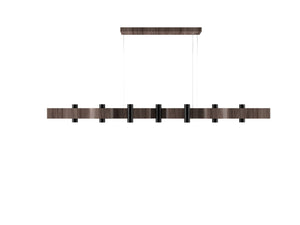 Accord Lighting - 1501.18 - 14 Light Pendant - Flow - American Walnut