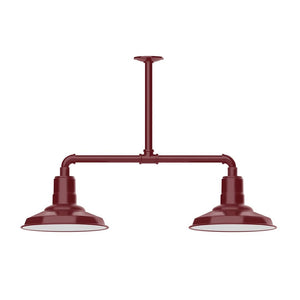 Montclair Light Works - MSD182-55-T30-G05 - Two Light Pendant - Warehouse - Barn Red