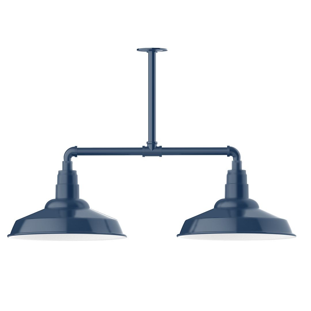 Montclair Light Works - MSD184-50-G05 - Two Light Pendant - Warehouse - Navy