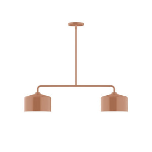 Montclair Light Works - MSG419-19 - Two Light Linear Pendant - Axis - Terracotta