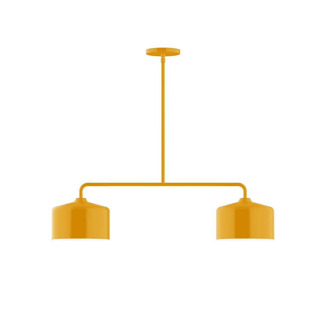 Montclair Light Works - MSG419-21 - Two Light Linear Pendant - Axis - Bright Yellow