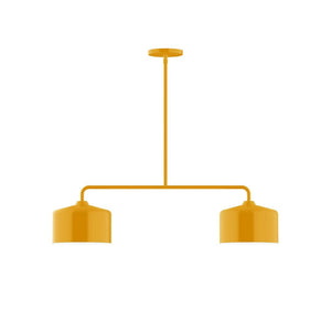 Montclair Light Works - MSG419-21 - Two Light Linear Pendant - Axis - Bright Yellow