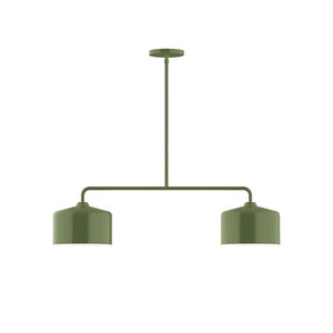 Montclair Light Works - MSG419-22 - Two Light Linear Pendant - Axis - Fern Green