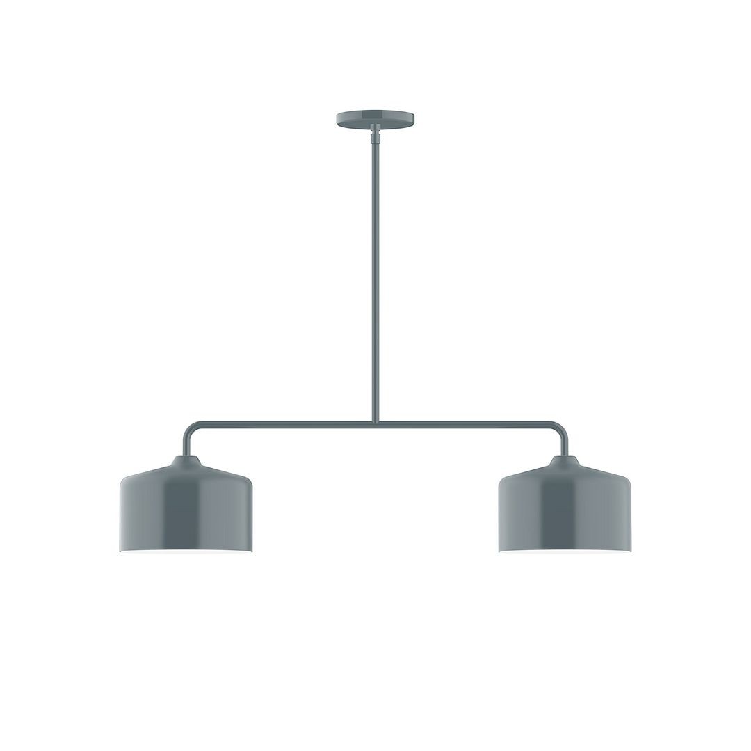 Montclair Light Works - MSG419-40 - Two Light Linear Pendant - Axis - Slate Gray