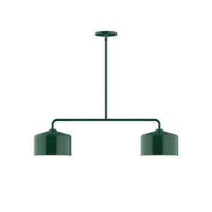 Montclair Light Works - MSG419-42 - Two Light Linear Pendant - Axis - Forest Green