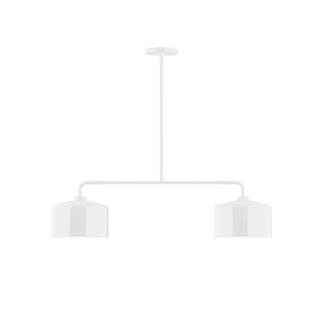 Montclair Light Works - MSG419-44 - Two Light Linear Pendant - Axis - White