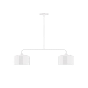 Montclair Light Works - MSG419-44 - Two Light Linear Pendant - Axis - White