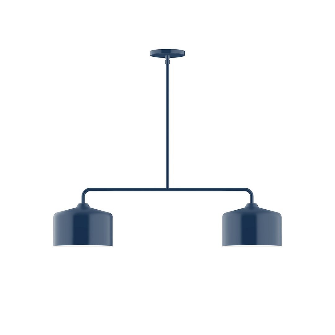 Montclair Light Works - MSG419-50 - Two Light Linear Pendant - Axis - Navy