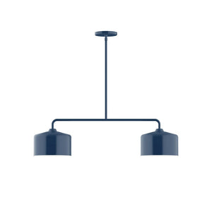 Montclair Light Works - MSG419-50 - Two Light Linear Pendant - Axis - Navy