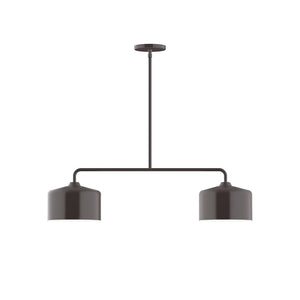 Montclair Light Works - MSG419-51 - Two Light Linear Pendant - Axis - Architectural Bronze