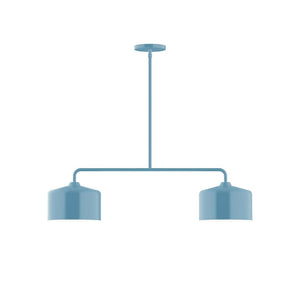 Montclair Light Works - MSG419-54 - Two Light Linear Pendant - Axis - Light Blue