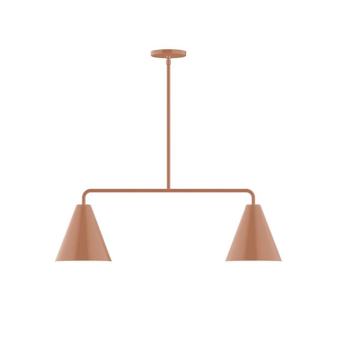 Montclair Light Works - MSG420-19 - Two Light Linear Pendant - Axis - Terracotta