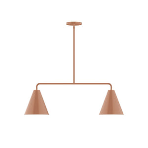 Montclair Light Works - MSG420-19 - Two Light Linear Pendant - Axis - Terracotta