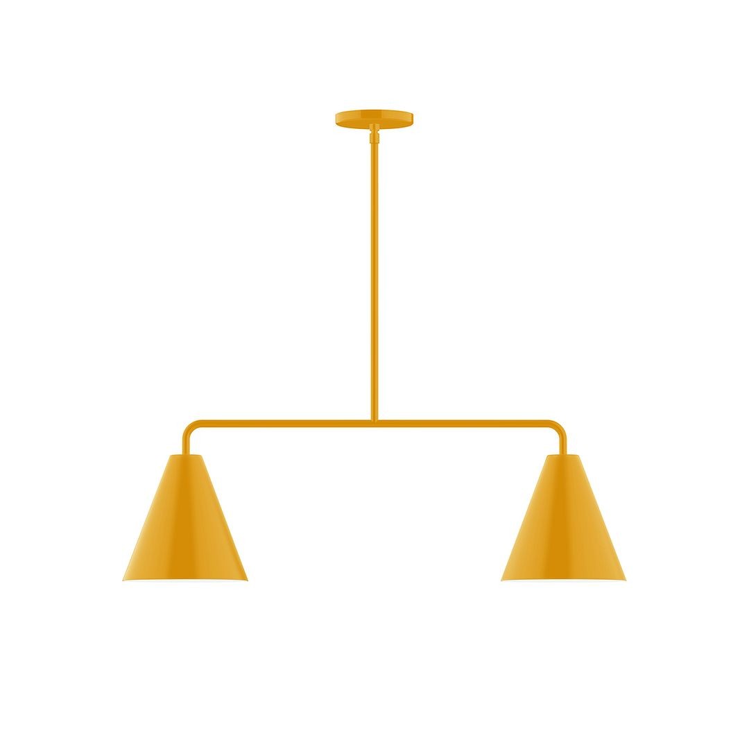 Montclair Light Works - MSG420-21 - Two Light Linear Pendant - Axis - Bright Yellow