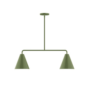 Montclair Light Works - MSG420-22 - Two Light Linear Pendant - Axis - Fern Green