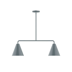 Montclair Light Works - MSG420-40 - Two Light Linear Pendant - Axis - Slate Gray