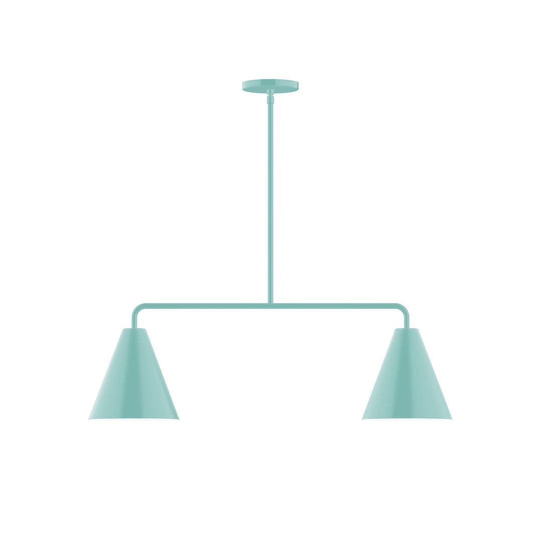 Montclair Light Works - MSG420-48 - Two Light Linear Pendant - Axis - Sea Green