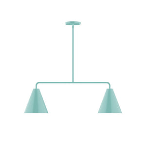 Montclair Light Works - MSG420-48 - Two Light Linear Pendant - Axis - Sea Green