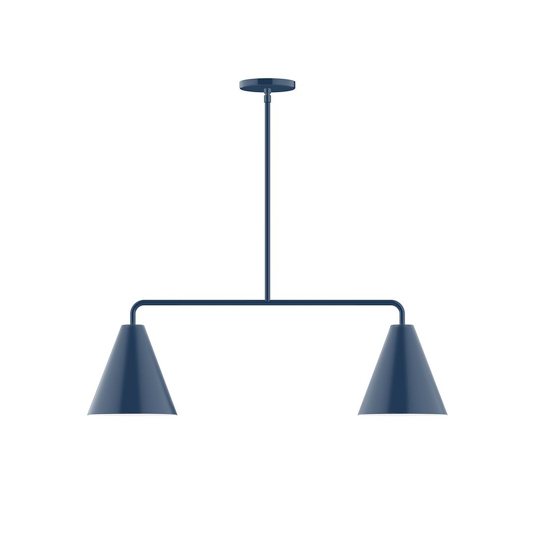 Montclair Light Works - MSG420-50 - Two Light Linear Pendant - Axis - Navy