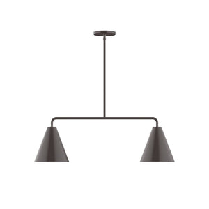 Montclair Light Works - MSG420-51 - Two Light Linear Pendant - Axis - Architectural Bronze