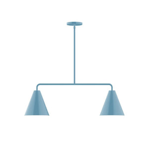 Montclair Light Works - MSG420-54 - Two Light Linear Pendant - Axis - Light Blue