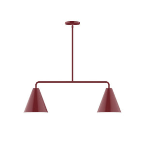 Montclair Light Works - MSG420-55 - Two Light Linear Pendant - Axis - Barn Red