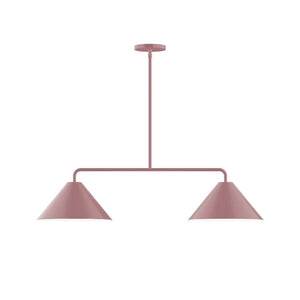 Montclair Light Works - MSG422-20 - Two Light Linear Pendant - Axis - Mauve