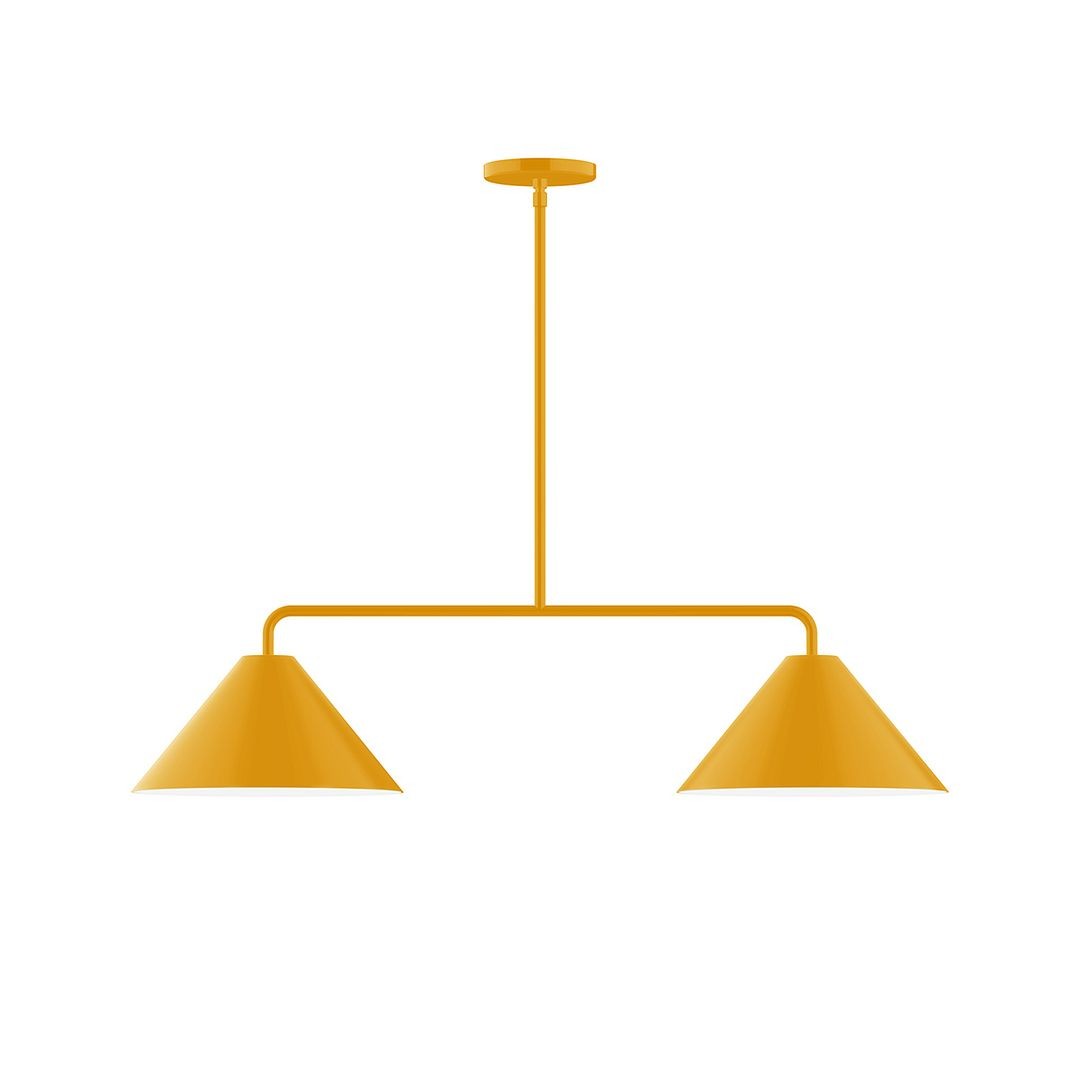 Montclair Light Works - MSG422-21 - Two Light Linear Pendant - Axis - Bright Yellow