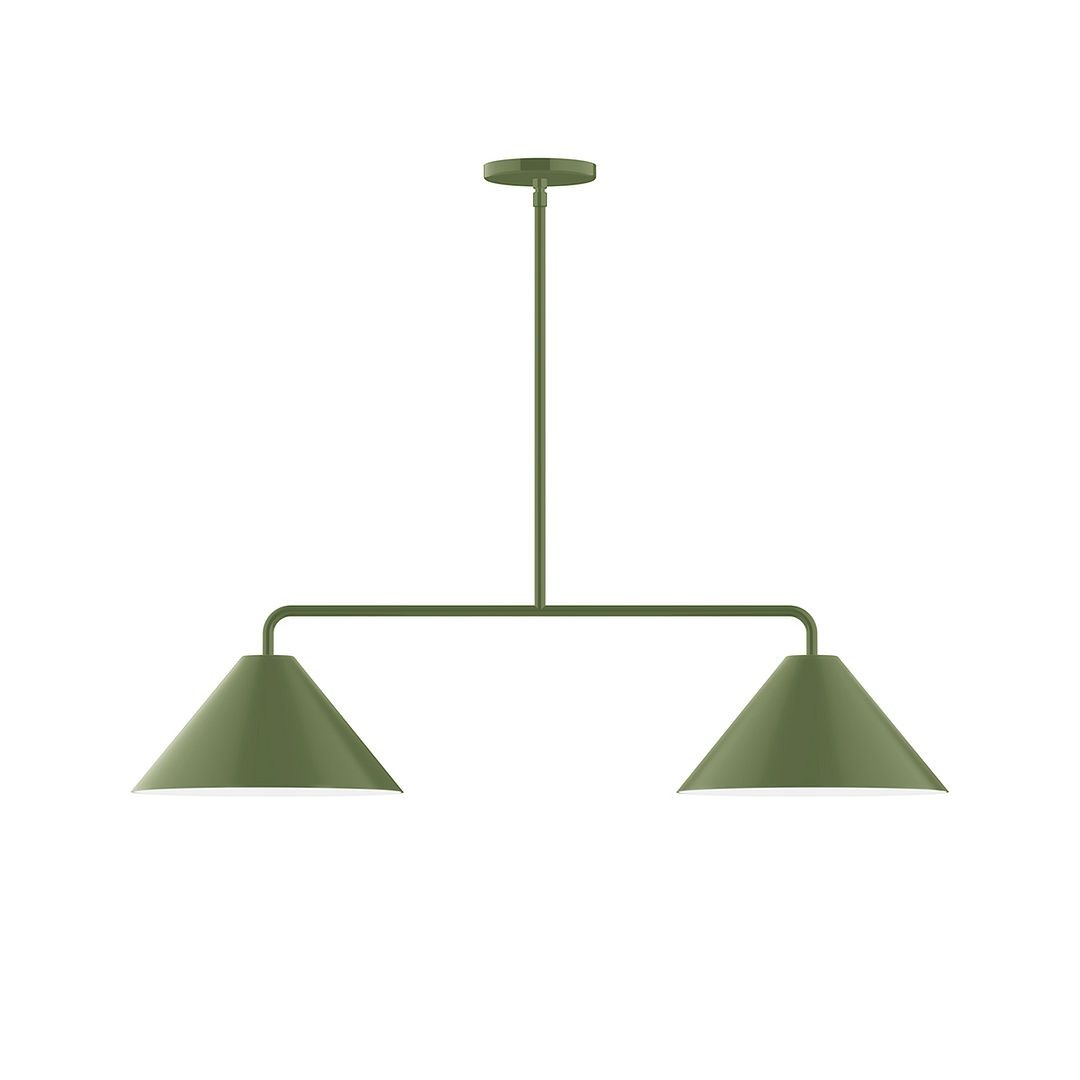 Montclair Light Works - MSG422-22 - Two Light Linear Pendant - Axis - Fern Green