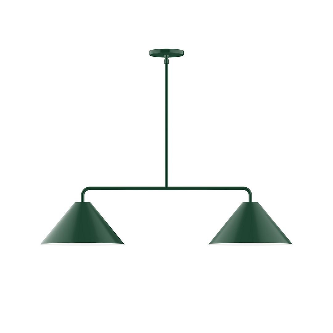 Montclair Light Works - MSG422-42 - Two Light Linear Pendant - Axis - Forest Green