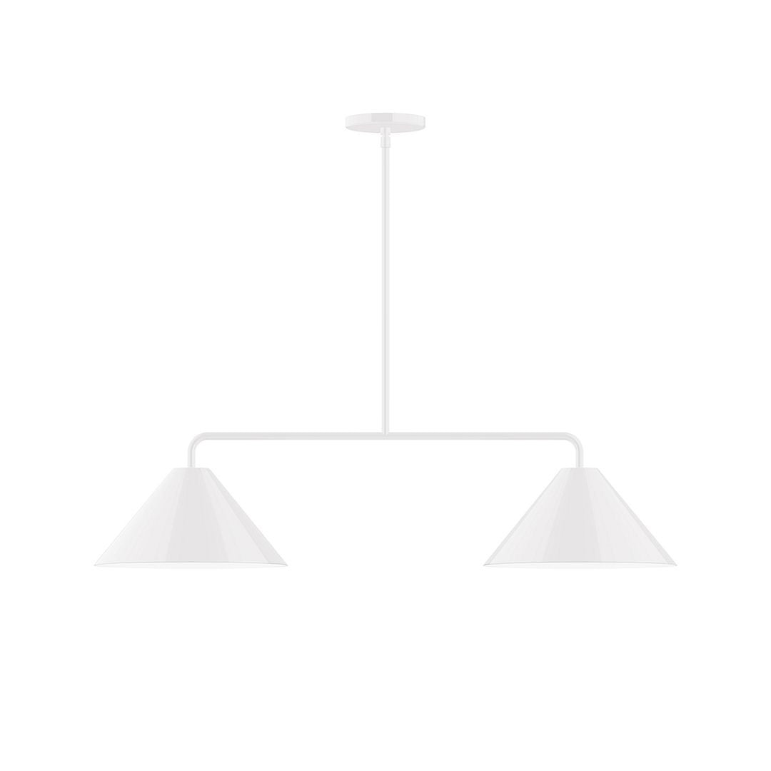 Montclair Light Works - MSG422-44 - Two Light Linear Pendant - Axis - White