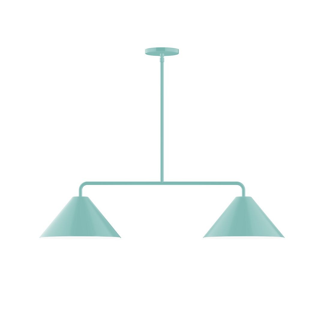 Montclair Light Works - MSG422-48 - Two Light Linear Pendant - Axis - Sea Green