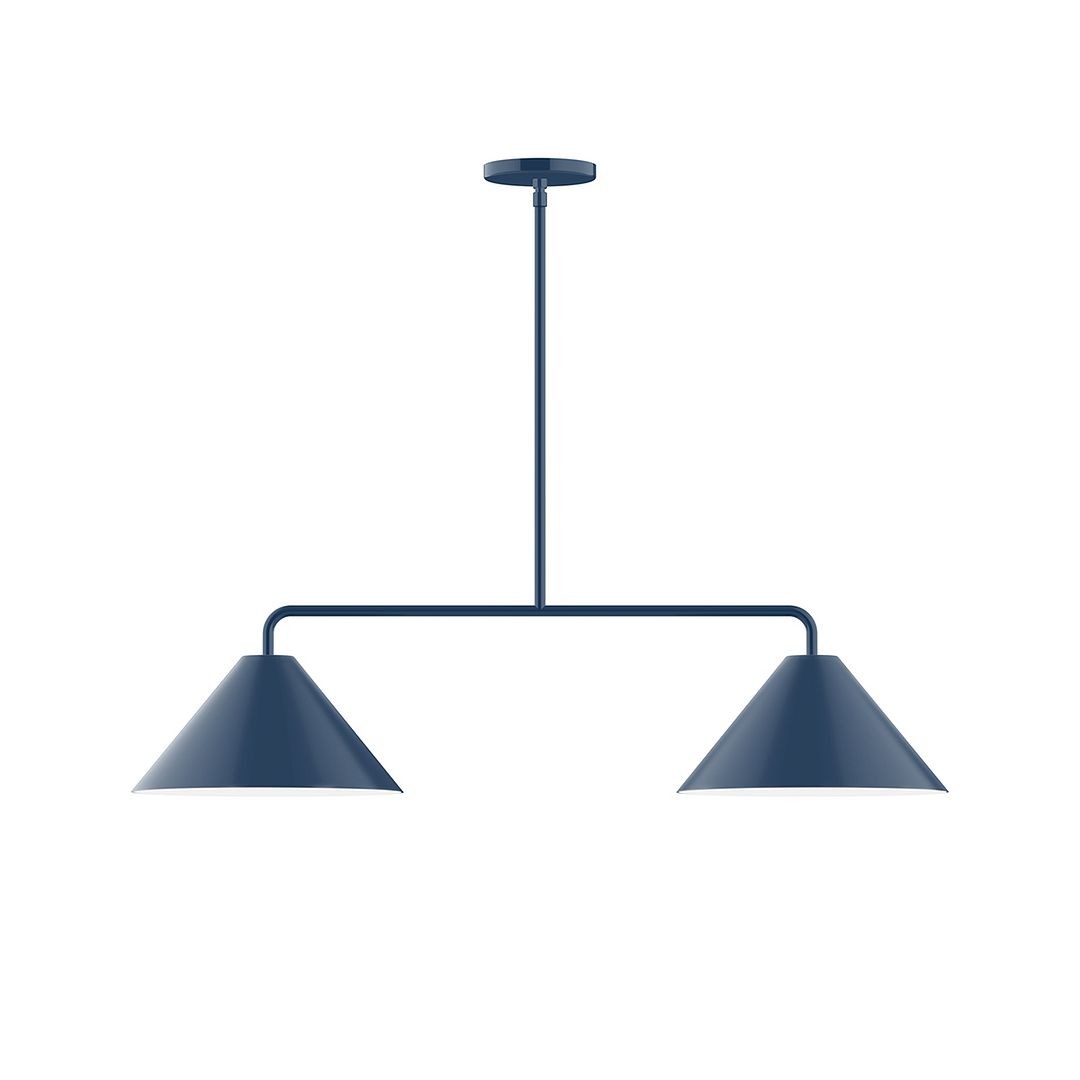 Montclair Light Works - MSG422-50 - Two Light Linear Pendant - Axis - Navy