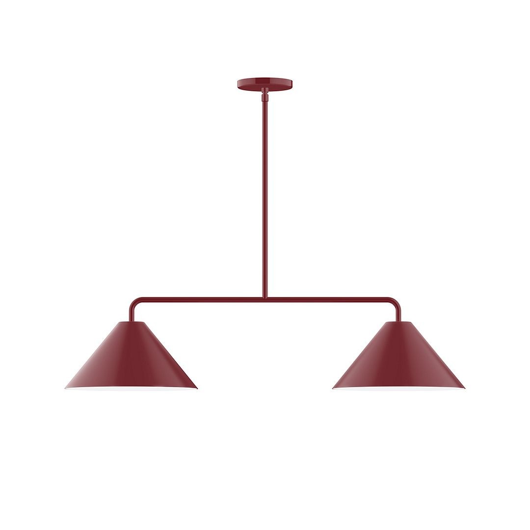 Montclair Light Works - MSG422-55 - Two Light Linear Pendant - Axis - Barn Red