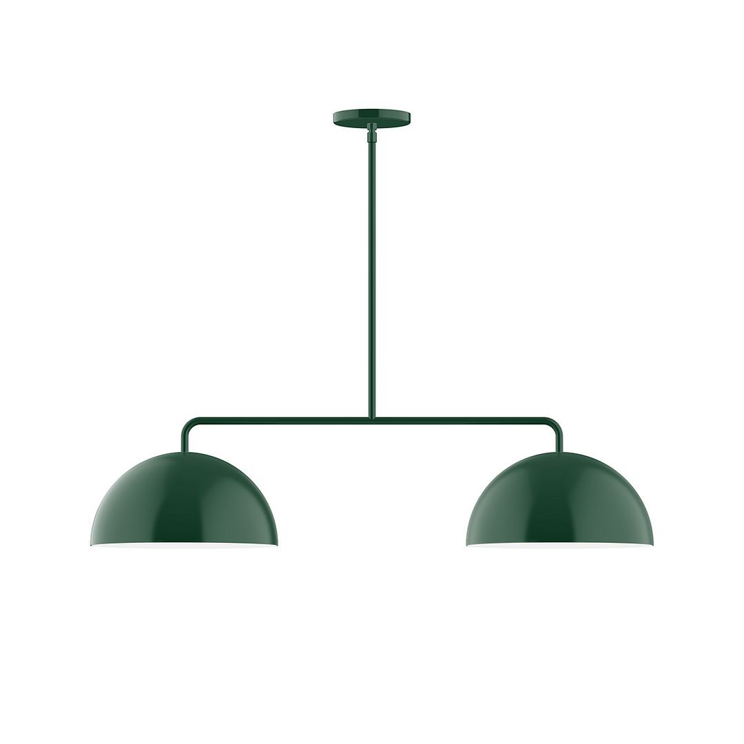 Montclair Light Works - MSG432-42 - Two Light Linear Pendant - Axis - Forest Green