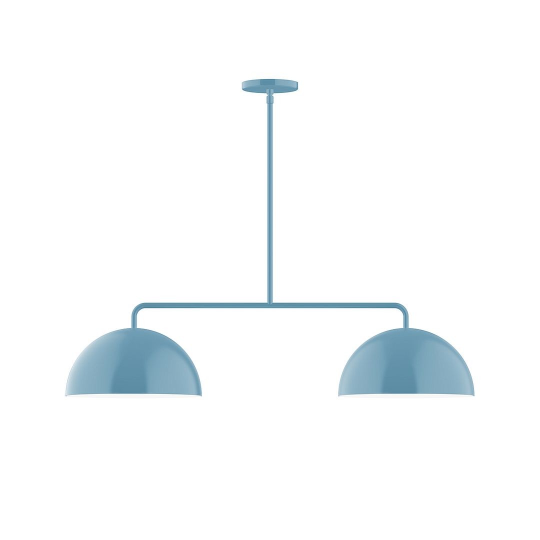 Montclair Light Works - MSG432-54 - Two Light Linear Pendant - Axis - Light Blue