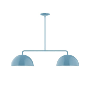 Montclair Light Works - MSG432-54 - Two Light Linear Pendant - Axis - Light Blue