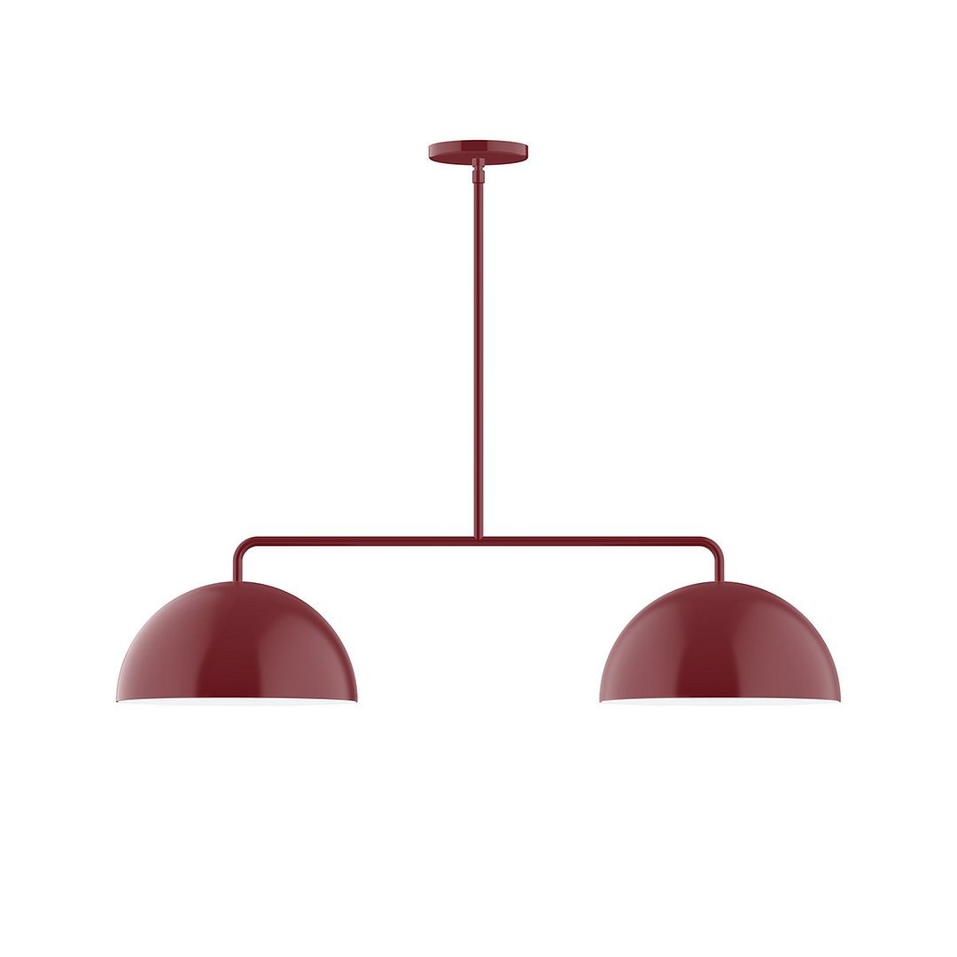 Montclair Light Works - MSG432-55 - Two Light Linear Pendant - Axis - Barn Red