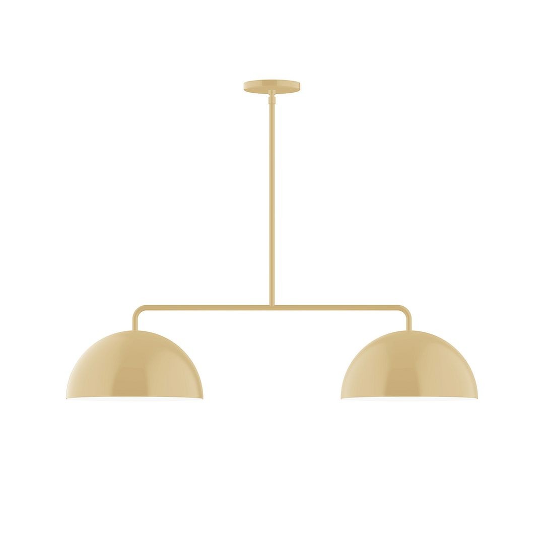 Montclair Light Works - MSG432-G15-17 - Two Light Linear Pendant - Axis - Ivory