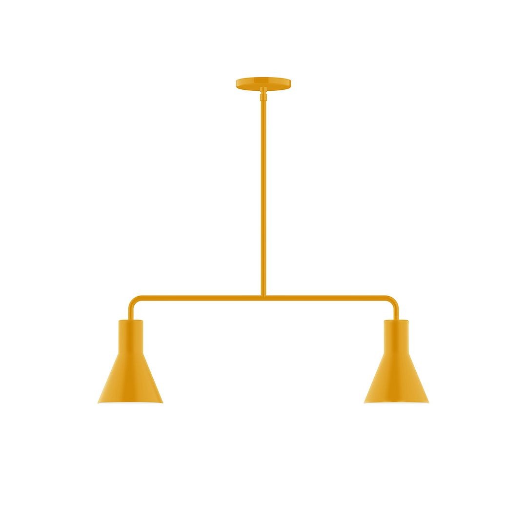 Montclair Light Works - MSG436-21 - Two Light Linear Pendant - Axis - Bright Yellow