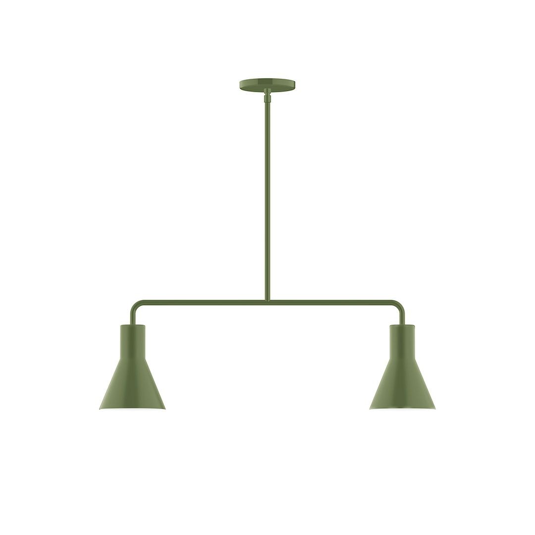 Montclair Light Works - MSG436-22 - Two Light Linear Pendant - Axis - Fern Green