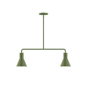 Montclair Light Works - MSG436-22 - Two Light Linear Pendant - Axis - Fern Green