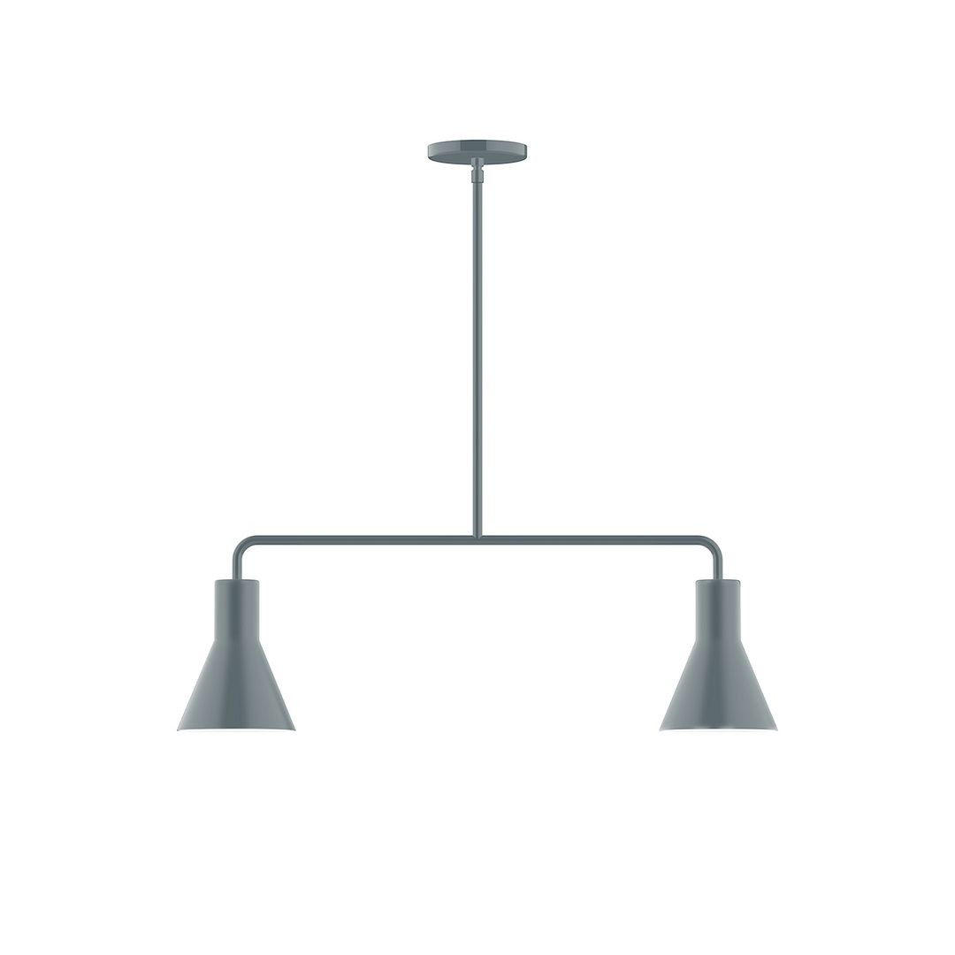 Montclair Light Works - MSG436-40 - Two Light Linear Pendant - Axis - Slate Gray